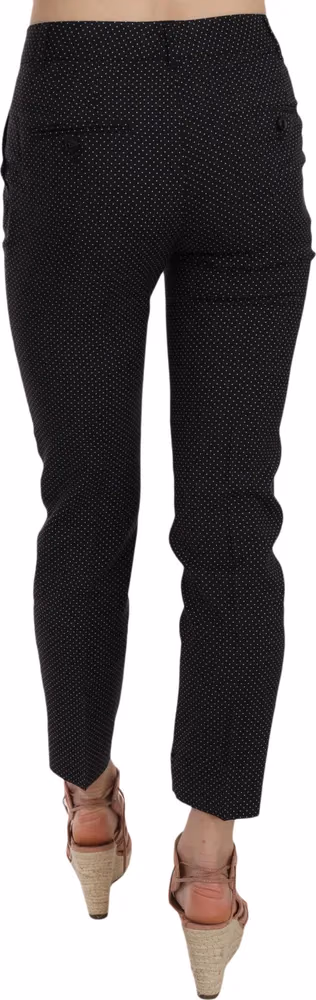 Dolce & Gabbana Polka Dot Slim Capri Trousers Tapered Pants