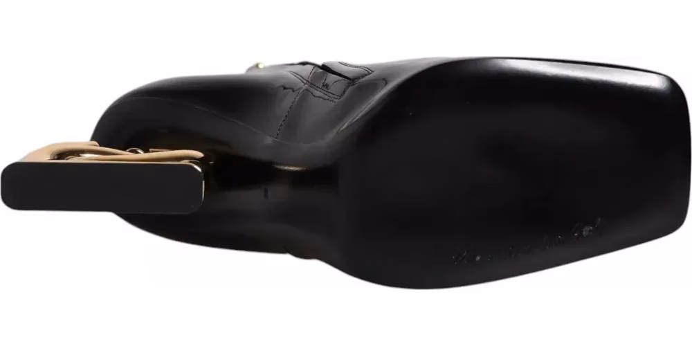 Dolce & Gabbana Black Jackie Leather Mid Calf Boots Shoes