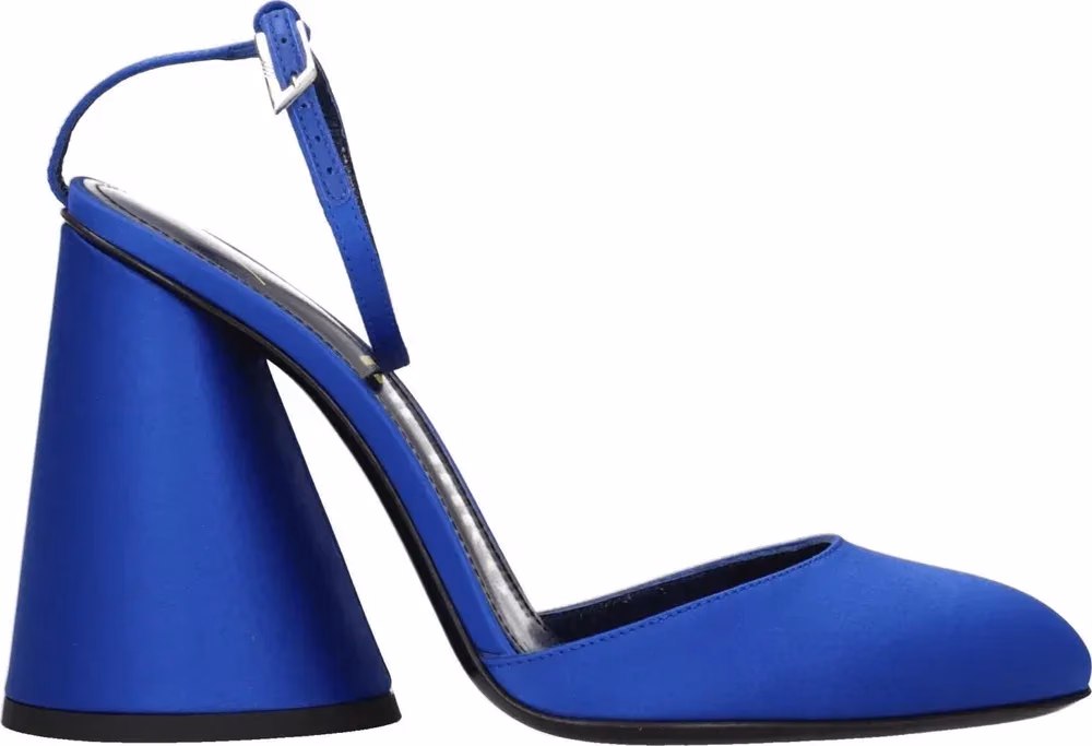 The Attico Blue Satin Platform Sandals