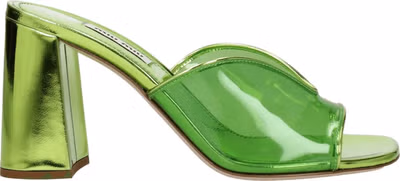 Green Plexiglass Platform Sandals