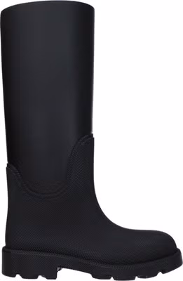 Black Cotton Rain Boots