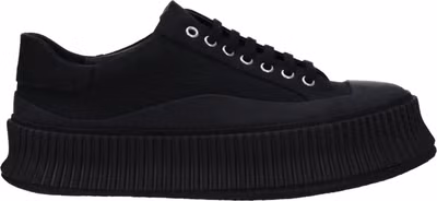 Black Fabric Platform Sneakers