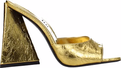 Gold Leather Platform Sandals