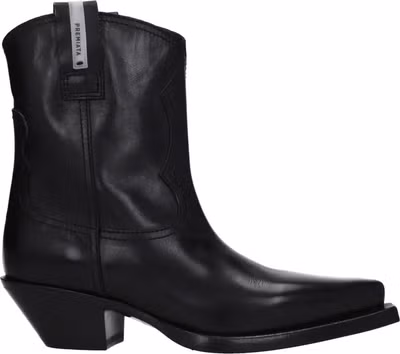 Black Leather Ankle Boots
