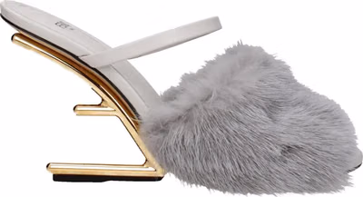 Gray Mink Slippers