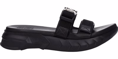 Black Fabric Slippers