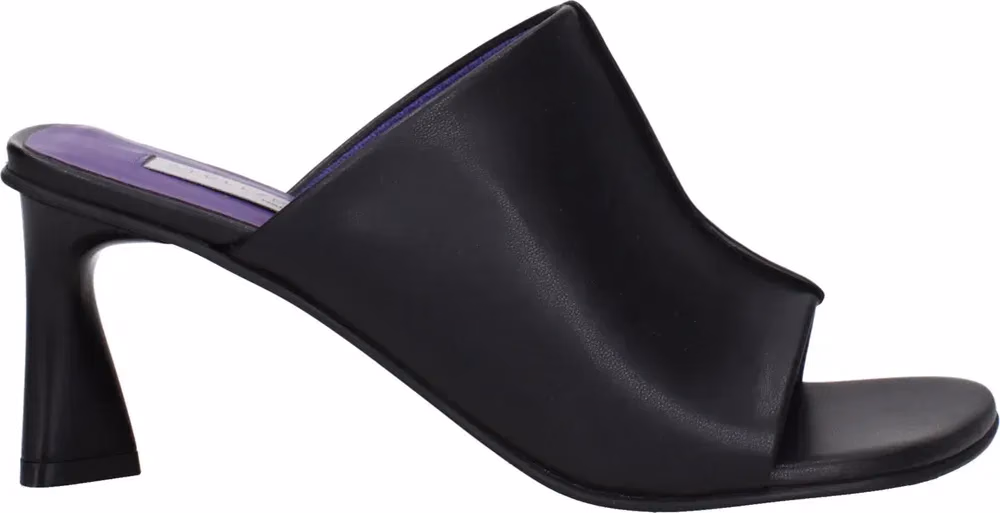 Stella McCartney Black Leather Stiletto Heel Sandals