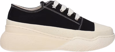 Black Fabric Chunky Sneakers