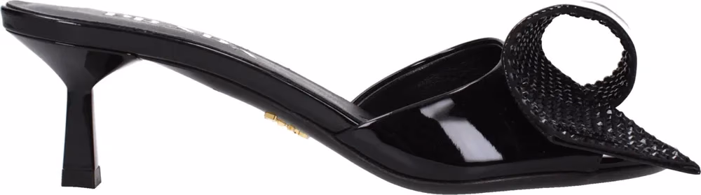 Prada Black Leather Sandals