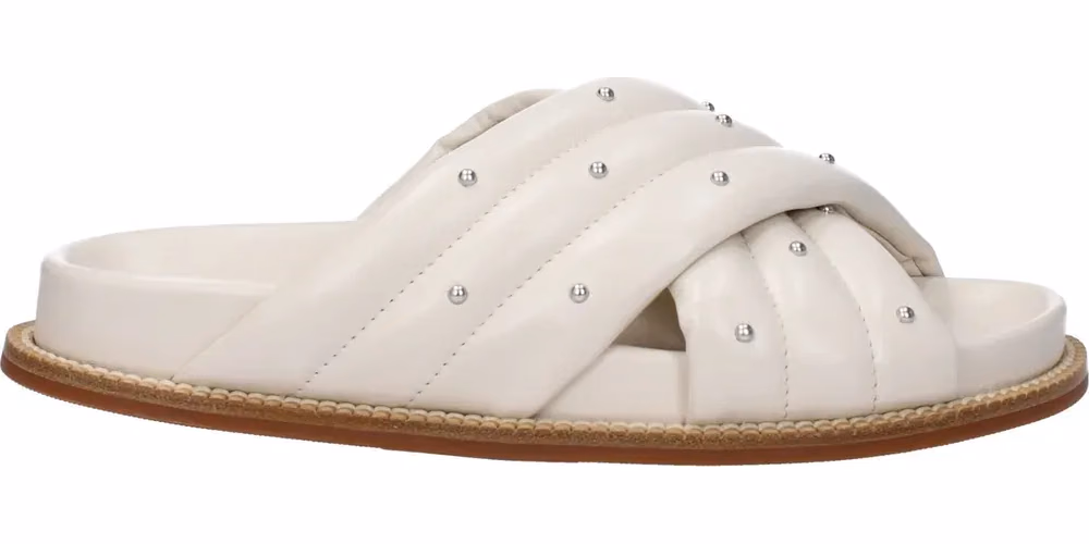 Fabiana Filippi Beige Leather Slippers