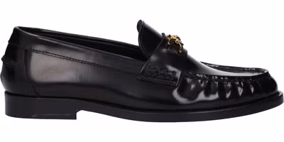 Black Leather Slip-On Loafers