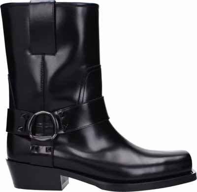 Black Leather Ankle Boots