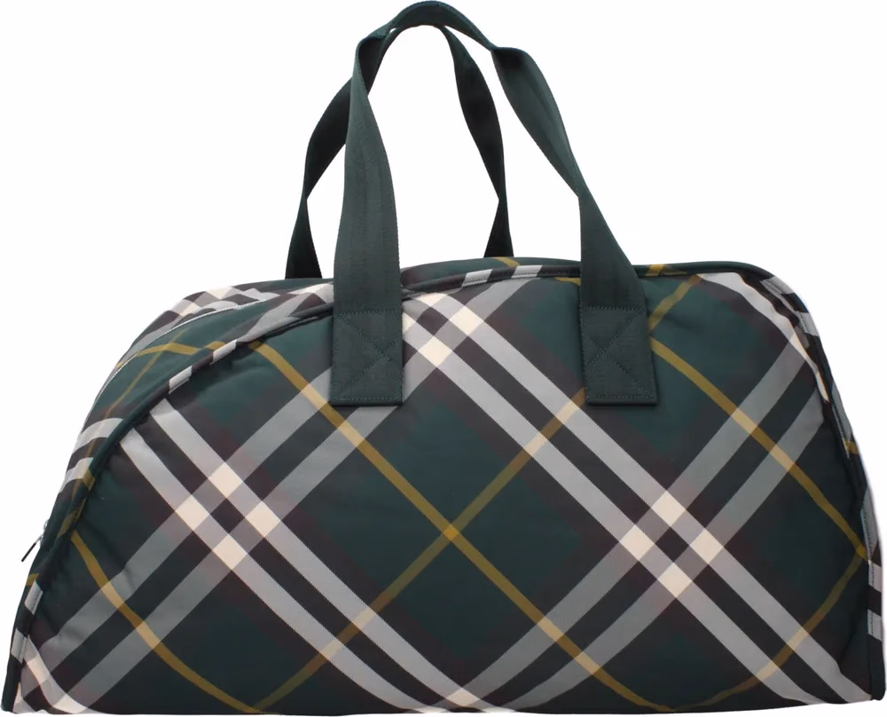 Burberry Green Fabric Luggage And Travel