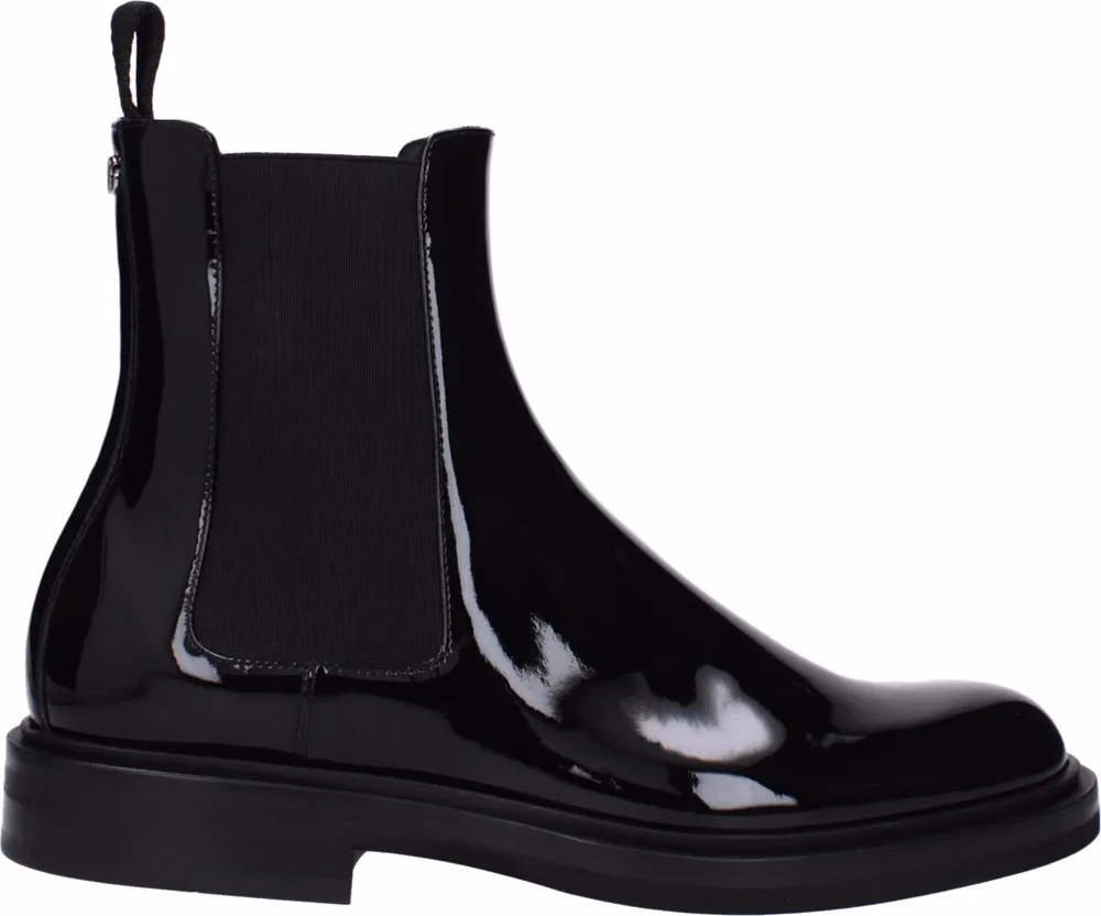 Dolce & Gabbana Black Leather Ankle Boots