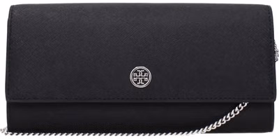 Black Leather Clutch Bag