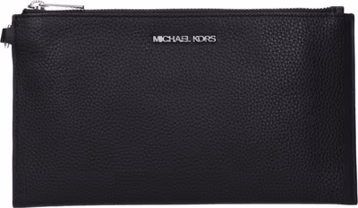 Black Leather Clutch Bag