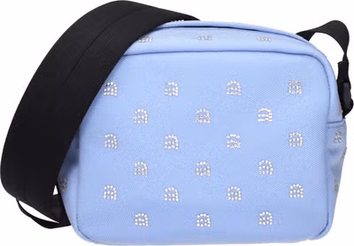 Light Blue Fabric Crossbody Bag