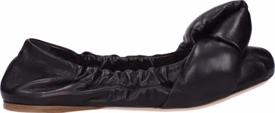 Black Leather Ballet Flats