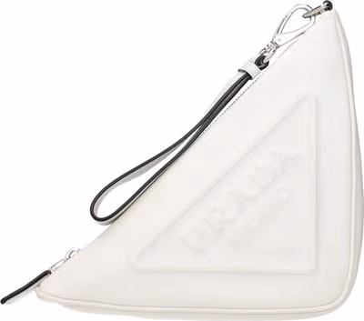 White Leather Clutch Bag