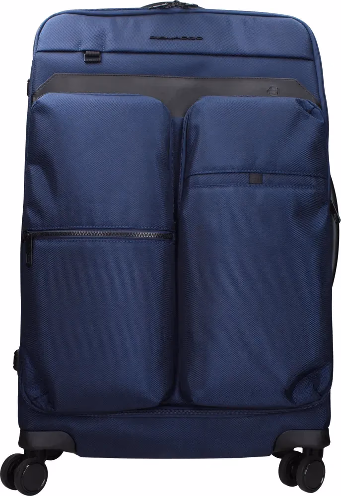Piquadro Blue Fabric Luggage And Travel