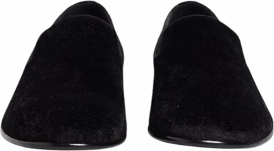 Black Jacquard Loafers Formal Men Dress Shoes