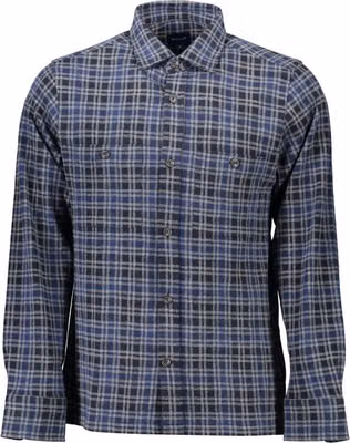 Blu Cotton Mens Shirt
