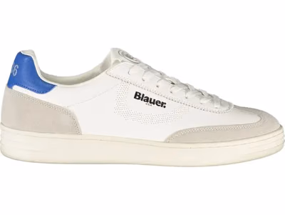 White Polyurethane Men's Sneaker