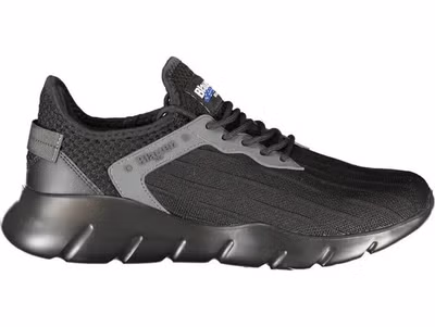 Black Polyester Men Sneaker