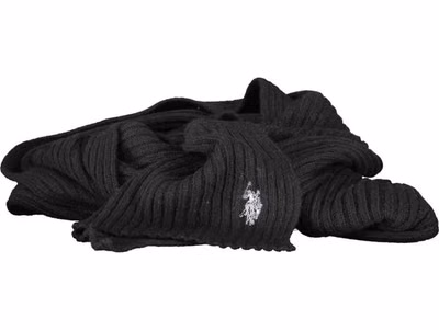 Black Wool Men's Scarf