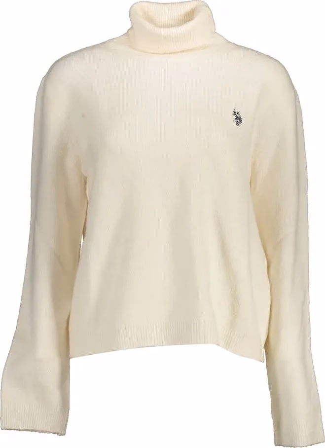 U.S. POLO ASSN. White Acrylic Women's Sweater