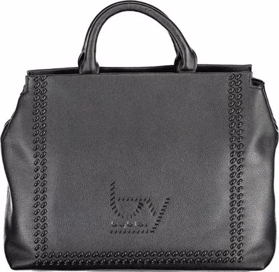 Black Polyurethane Women Handbag