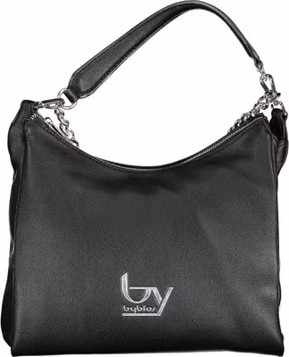 Black Polyurethane Women Handbag