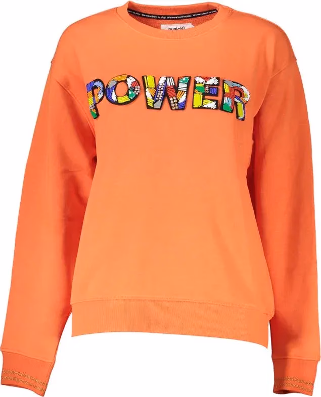 Desigual Arancione Cotton Women Sweatshirt