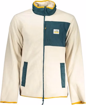 Beige Polyester Men Sweatshirt