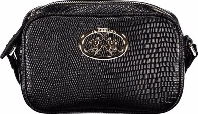 Black Polyurethane Women Handbag