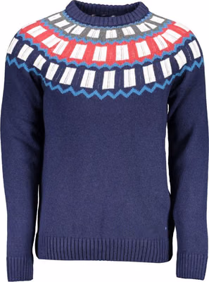 Blue Wool Men Sweater