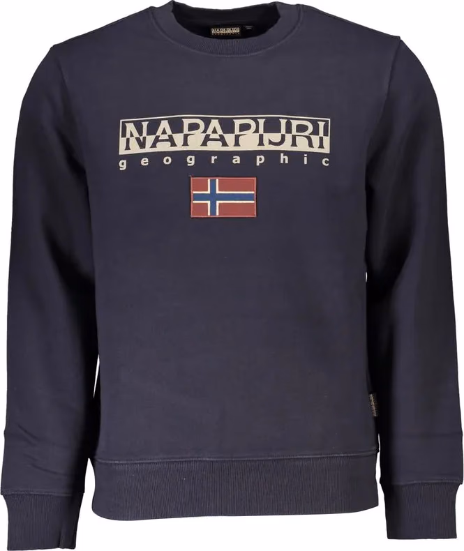 Napapijri Blue Cotton Men Sweatshirt