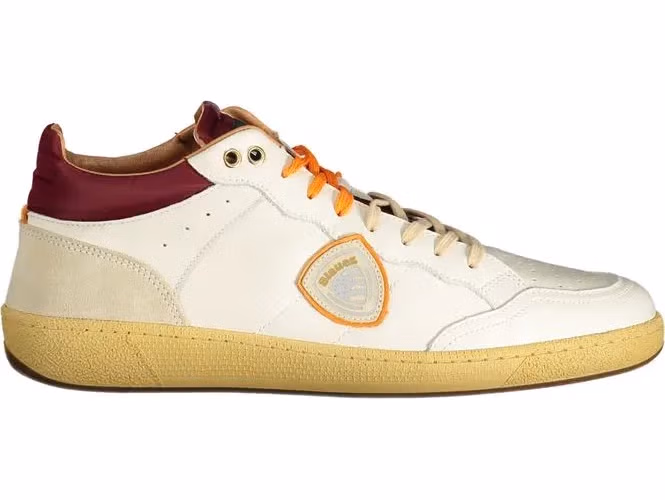 Blauer White Leather Men's Sneaker