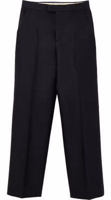 Black Cotton Casual Pants