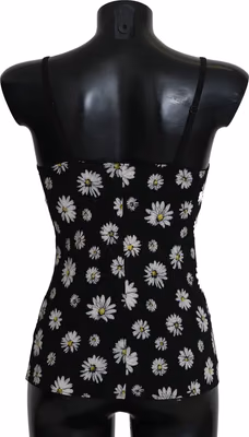 Black Daisy Print Dress Lingerie Chemisole