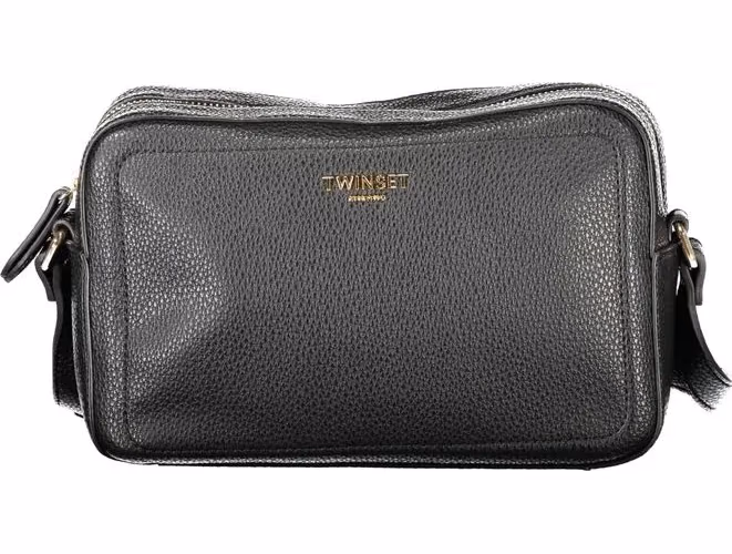 Twinset Black Polyurethane Women's Camera Bag