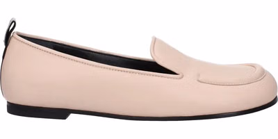 Pink Leather Slip-On Loafers