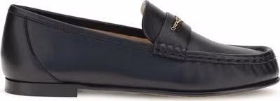 Black Calf Leather Bos Taurus Slip-On Loafers