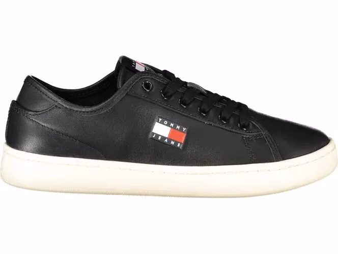 Tommy Hilfiger Black Polyurethane Women Sneaker