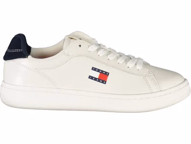 Tommy Hilfiger Bianco Polyurethane Women Sneaker