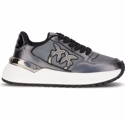 Gray Calf Leather Bos Taurus Athletic Sneakers