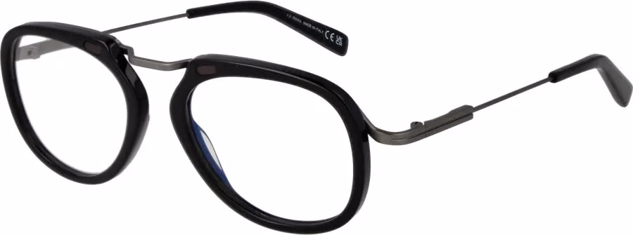 Ermenegildo Zegna Black Metal Glasses (Frames)