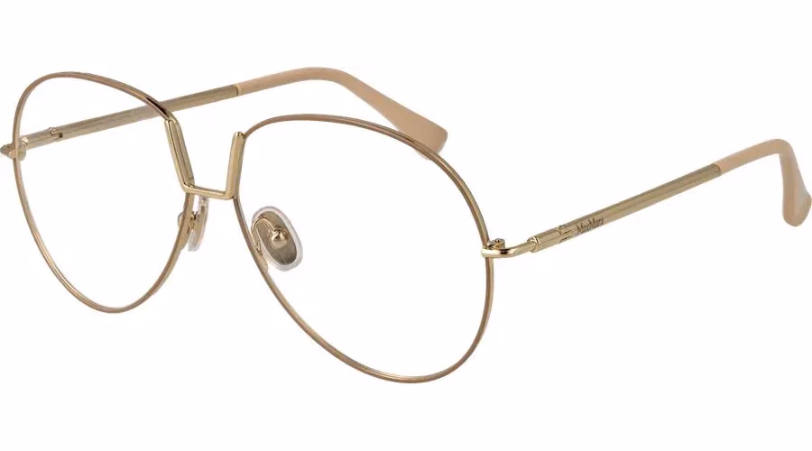 Max Mara Beige Metal Glasses (Frames)