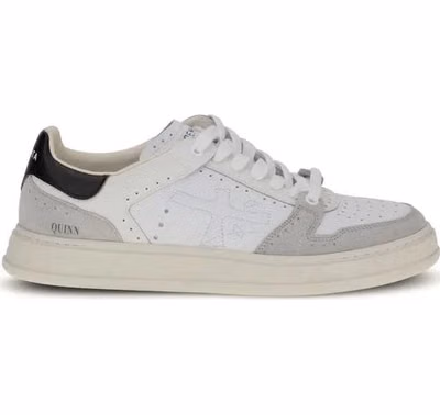 White Calf Leather Bos Taurus Low Top Sneakers