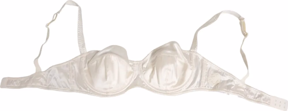 Dolce & Gabbana White Silk Satin Balconnet Lingerie Bra Underwear